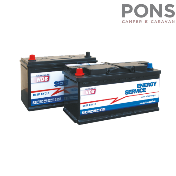 Batteria per servizi - NDS Energy service 12 V 80 Ah. - Pons Camper e  Caravan