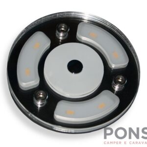 Plafoniera tonda a Led 4,7W luce 4000 K con luce notturna, touch e switch