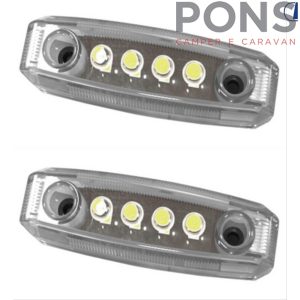 Luce ingombro frontale bianca 12V (2 pz.)